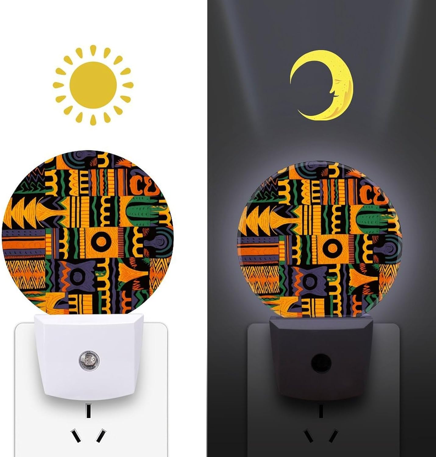 African Ethnic Pattern Plug-in LED Nightlight Wall Night Light image 3