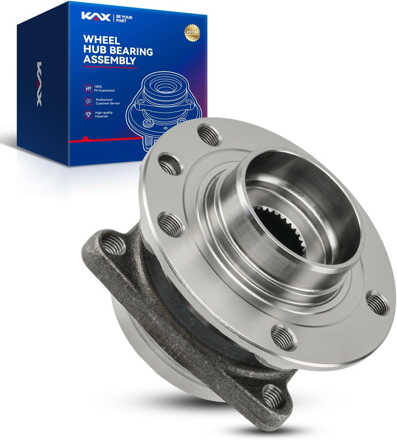 KAX 512513 1pc Rear Wheel Hub Bearing Compatible with 2014-2022 Jeep Cherokee 3.2L AWD,5 Lug