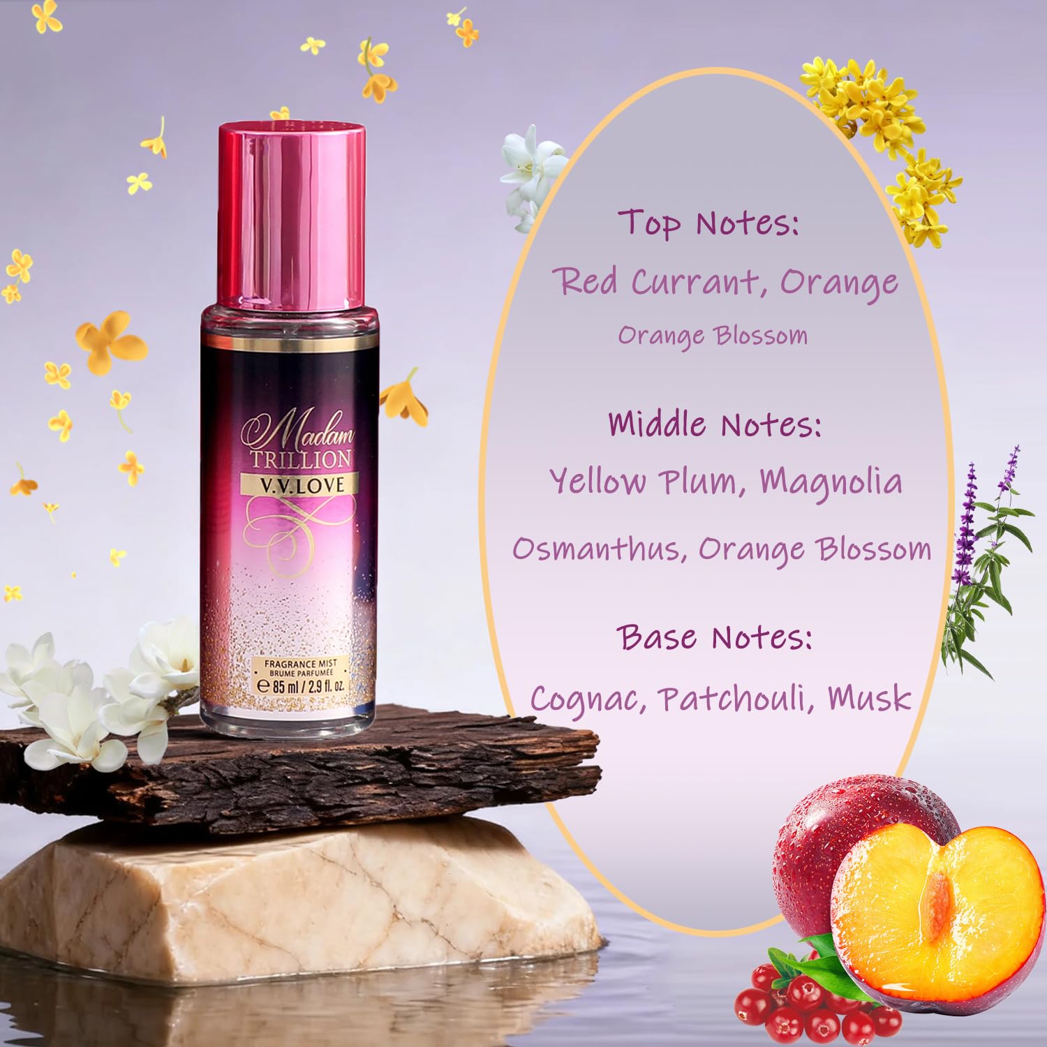 Perfumes for Women Travel Size Gift Set with Floral, Fruity, Sweet, Woody Scents (4 pcs)