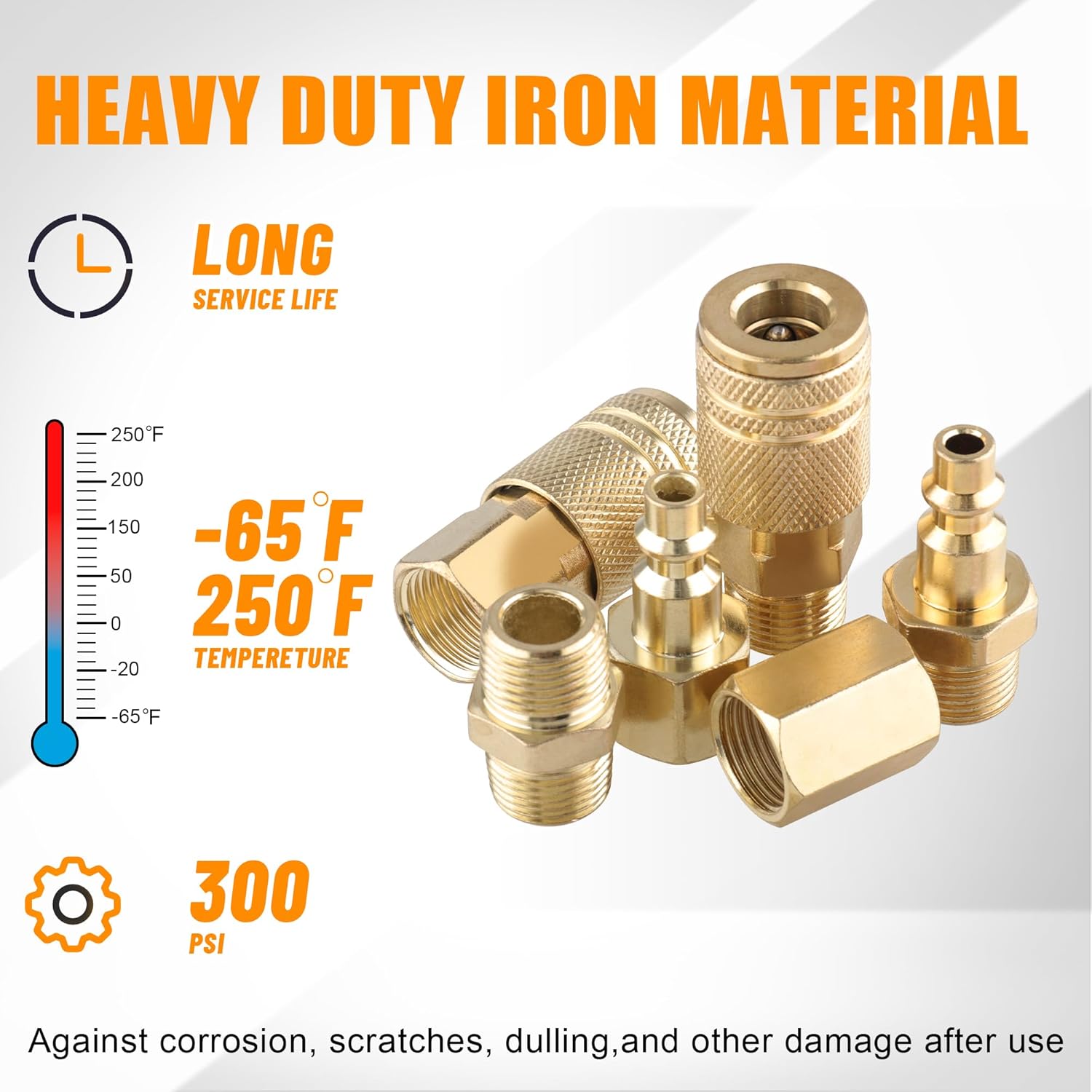 32 PCS Air Coupler & Plug Kit,1/4" Inch Body Size x 3/8" NPT Thread Air Tool Fittings Set,Quick Connect Air Hose Fittings Air Compressor Accessories
