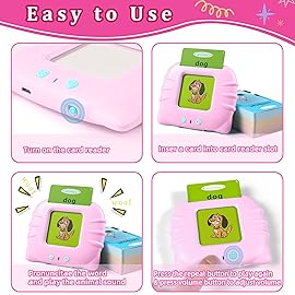 QuTZ Toddler Toys for 2 3 4 5 Year Old Boys and Girls, Speech Therapy/Autism Sensory Toys for Autistic Children, Learning Montessori Toy, 224 Sight Words Talking Flash Cards