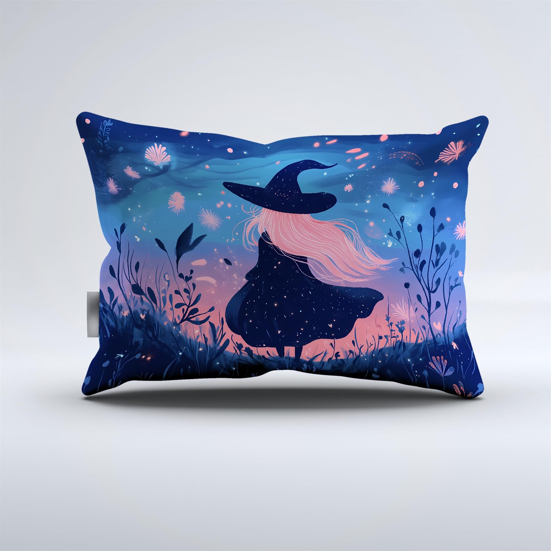 REALIN Copripiumino Strega A Fumetti Set Biancheria Letto Amanti Delle Streghe Di Halloween,3/4PCS Copripiumini/Lenzuola/Federe,Singolo,Matrimoniale,King (A,Singolo-140x210cm-3PCS)