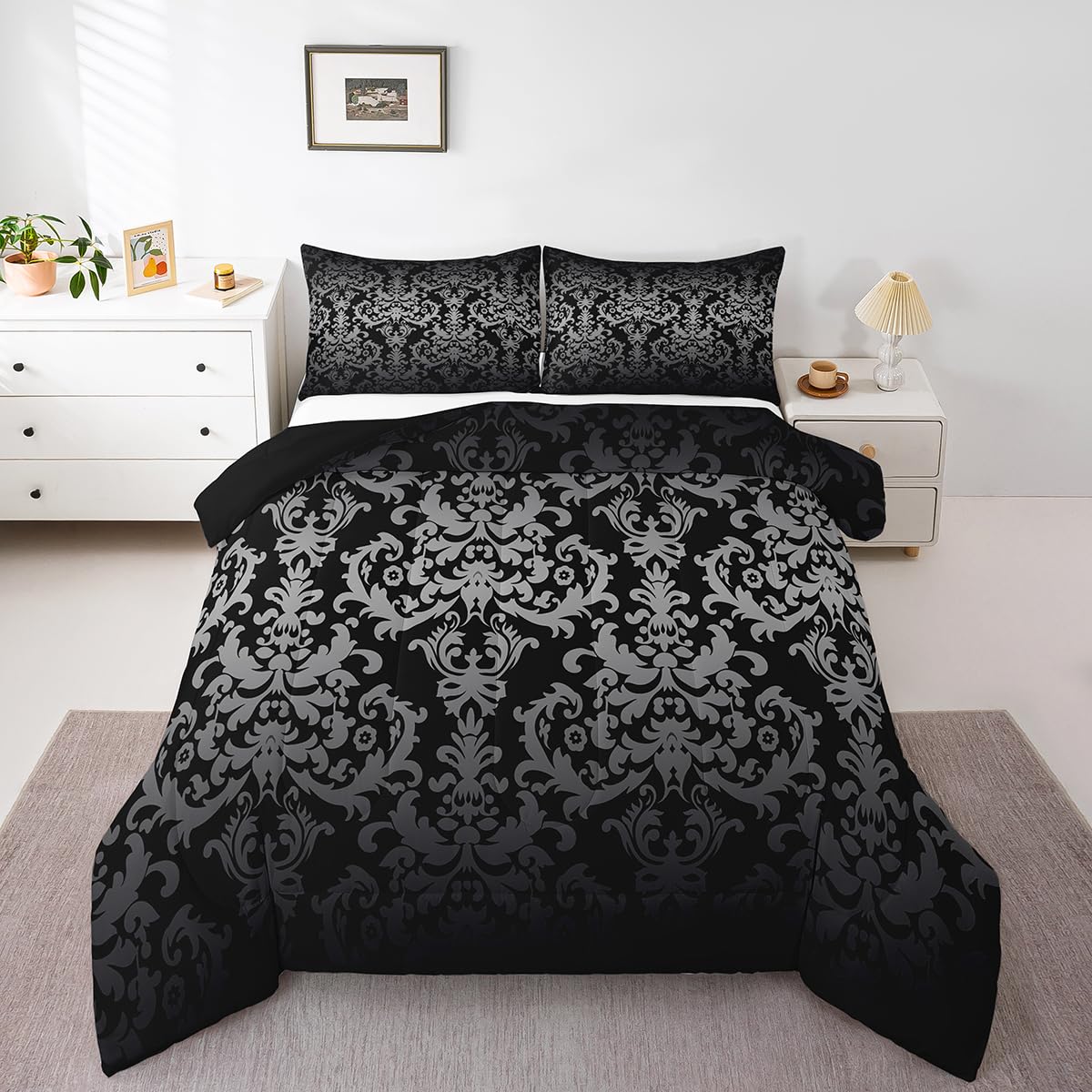 Amazon.com: Erosebridal Adults Black Gothic Queen Bedding