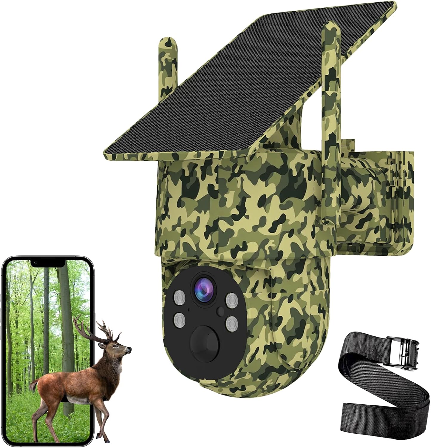 4G LTE Cellular Security Camera Outdoor Wireles,365-Day Free Unlimited Data