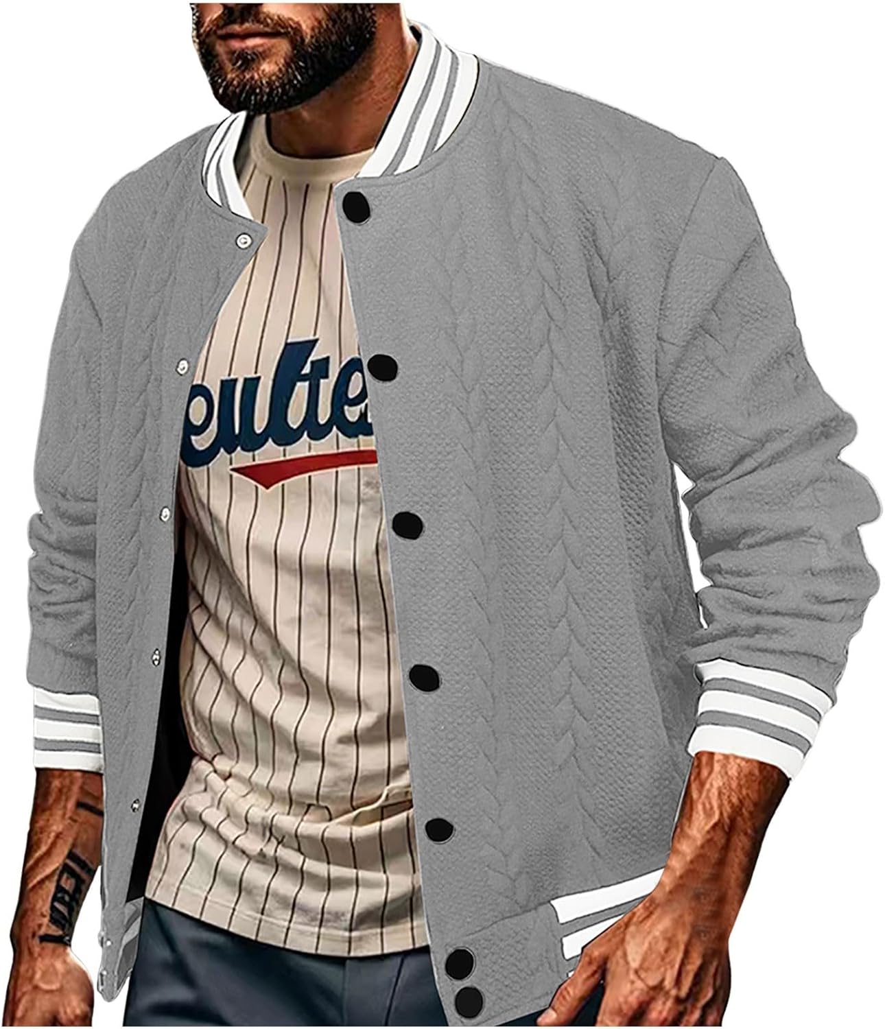 Amazon | [Shopyruder] スタジャン メンズ 黒 スエード 冬 大きい