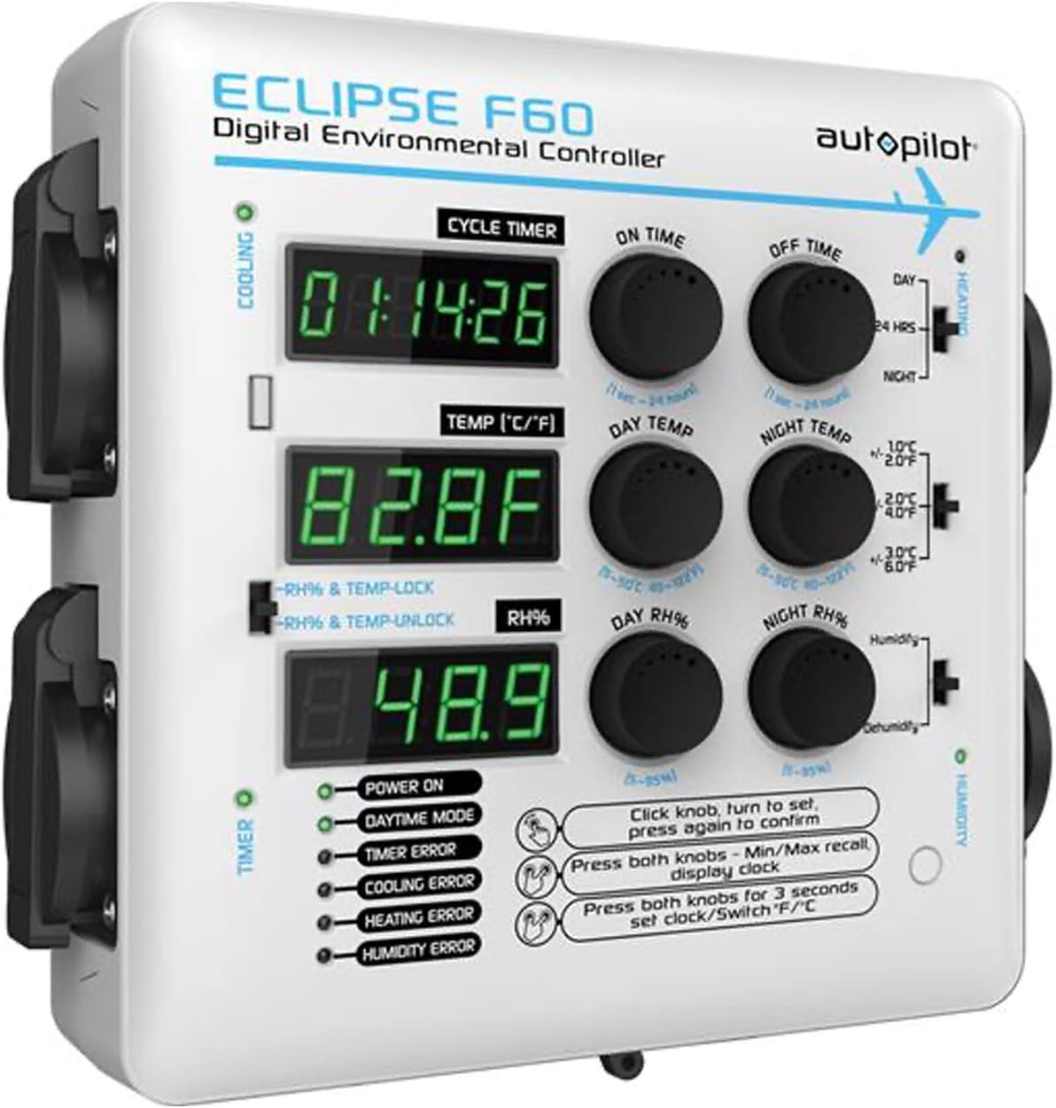 Autopilot APE4100 Eclipse F60 Digital Environmental Controller, White