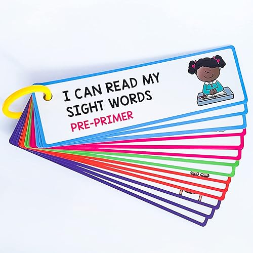 Miniatura 6 de Zwttey - 220 tarjetas de palabras a la vista, 5 niveles preimprimación, primer grado, 2 grado, 3er grado, juguetes de aprendizaje para niños