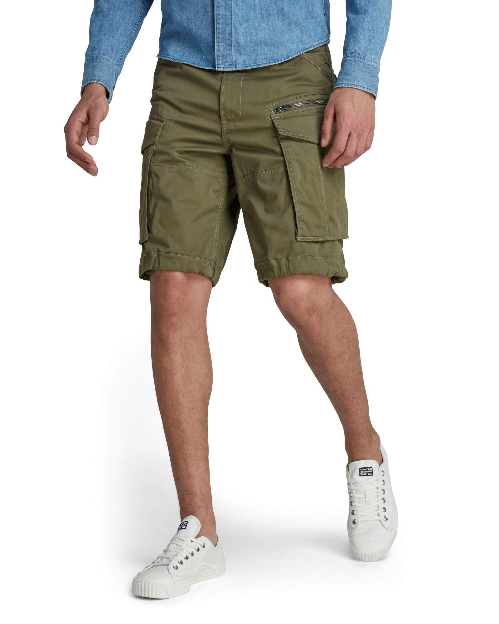 G-STAR Rovic Zip Relaxed Shorts, Pantaloncini Uomo, Verde Scuro (Sage D08566-5126-724), 29-image
