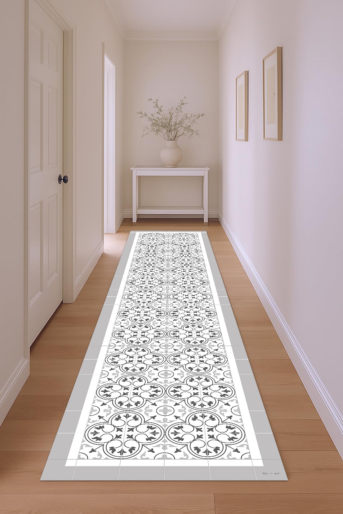 DobleUve Estudio Alfombra Vinílica Hidráulica Capri | Color Gris | 300x200 cm | Alfombra Cocina Lavable Antideslizante | Alfombra Vinilica | Suelo Vinílico | Alfombra Vinilo Salón