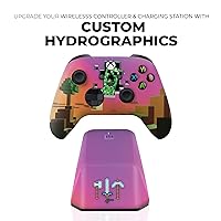 Vista 4 de Original Xbox Wireless Controller and Magnetic Charging Stand Compatible with Xbox OneSeries XS - Customized in USA with Advanced HydroDip Print