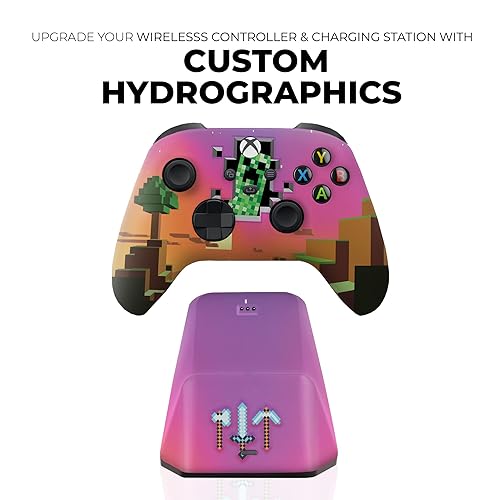 Miniatura 4 de Original Xbox Wireless Controller and Magnetic Charging Stand Compatible with Xbox OneSeries XS - Customized in USA with Advanced HydroDip Print