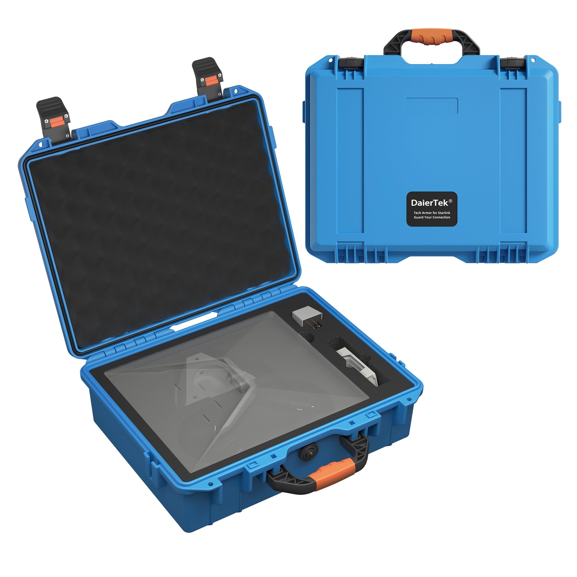 DAIERTEK Starlink Mini Hard Case, Waterproof Starlink Mini Carrying Case, Blue, for Travel, Camp, Rv