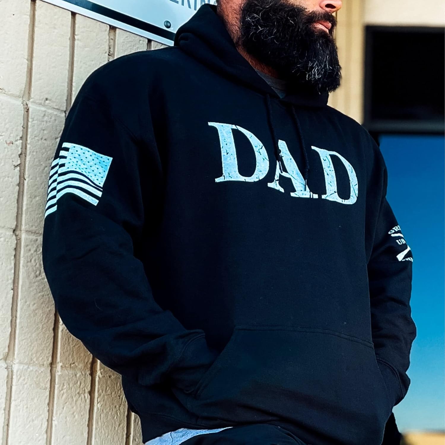 Men's Graphic Dad Defined Hoodie Medium - Image 5