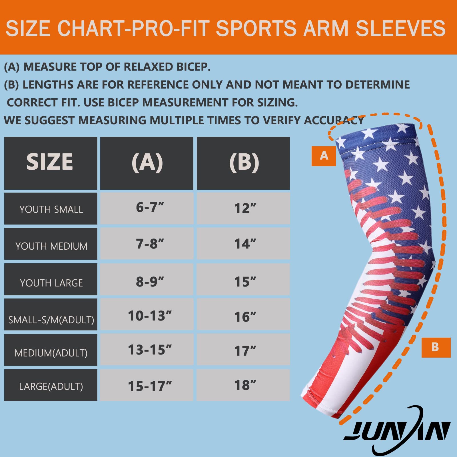 Sports Compression Arm Sleeves 1 Pair Moisture Wicking UV Protection Cooling or Warmer Non Slip Cover Arm Sleeve for Men Women Kids Baseball Football Basketball Volleyball - Image 3