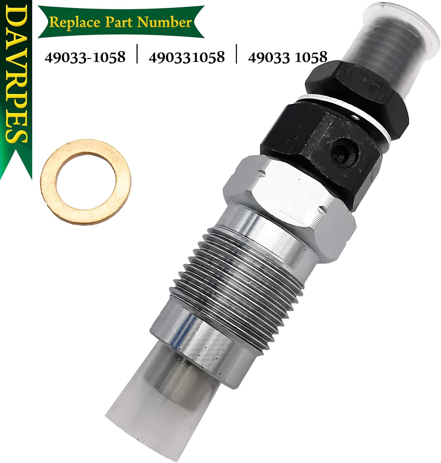 3PCS 49033-1058 Fuel Injectors Fuel Spray Nozzle for Kawasaki DM950 DM850, 2000-2002 MULE 2510, 2003-2008 MULE 3010 4X4 Replace#490331058｜49033-0018｜490330018