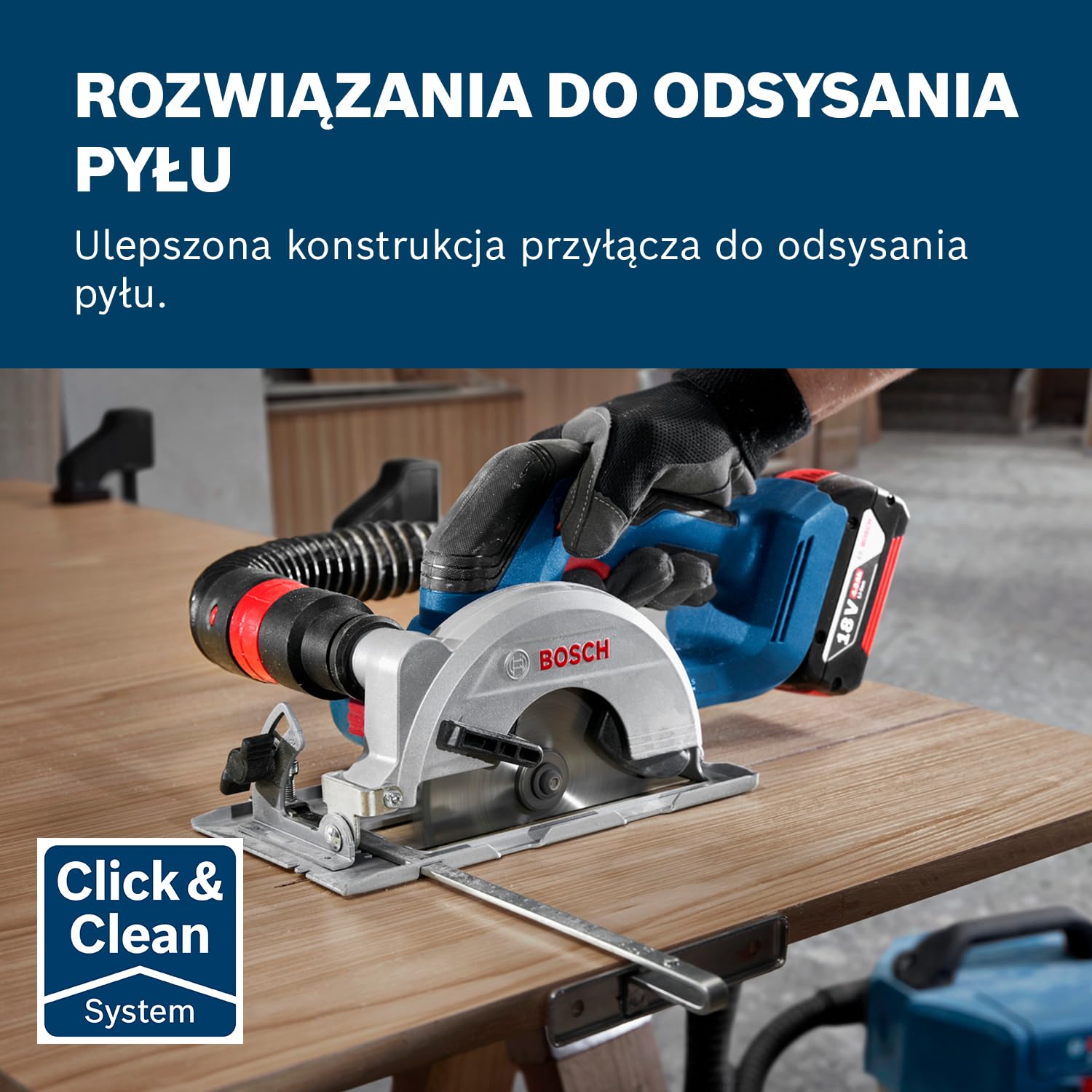 System profesjonalny 18 V firmy Bosch: akumulatorowa pilarka tarczowa GKS 18V-51 (silnik bezszczotkowy, 2 akumulatory GBA 18V 4.0Ah, ładowarka GAL 18V-20, 1 tarcza (140 mm), prowadnica równoległa)