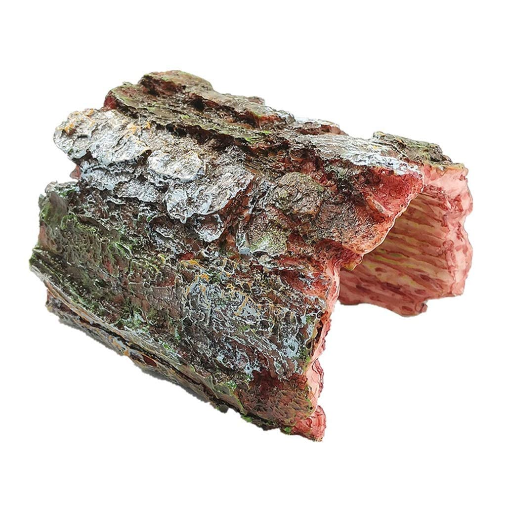 Corteza de escondite de Reptiles, Caja de Cueva de Reptiles, decoración de hábitat, Tortuga, Lagarto, Serpiente, escondites de Peces, pecera trepadora, Acuario, paisajismo