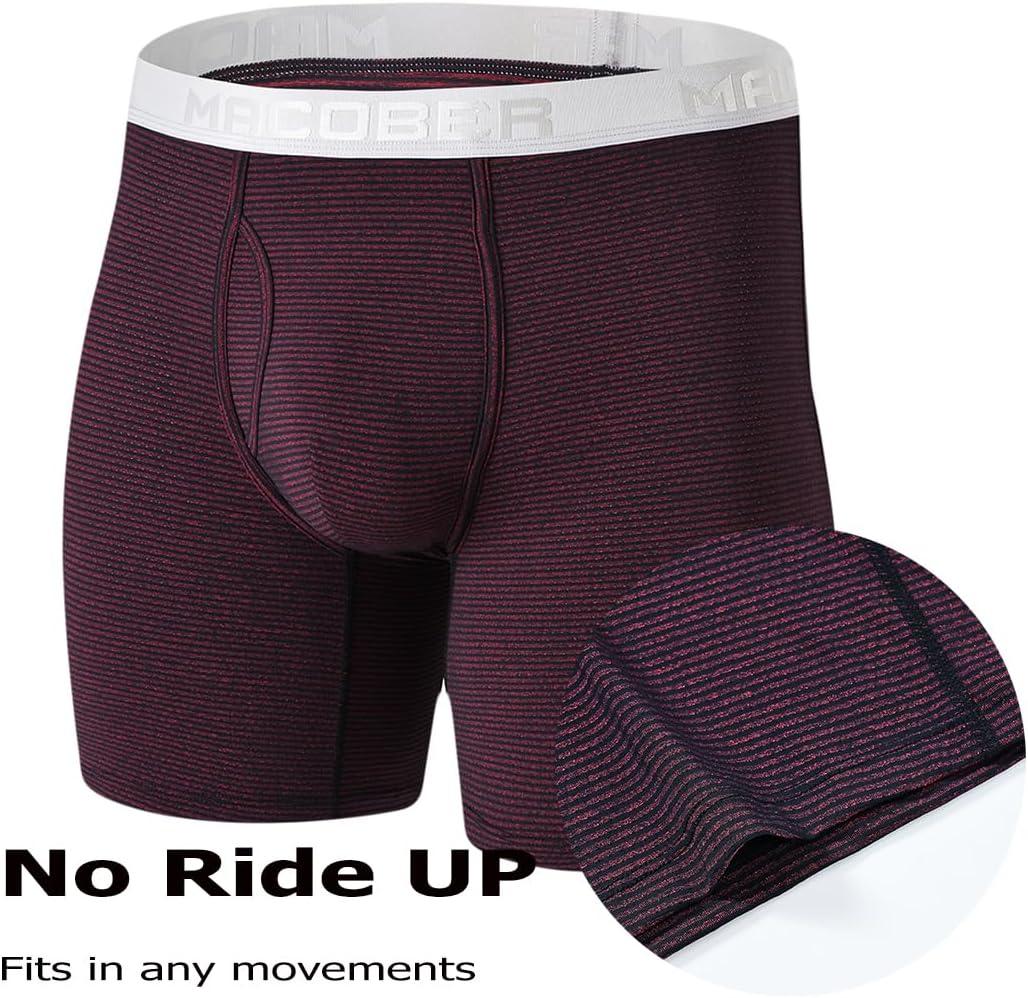 ZONBAILON Mens Underwear Stripe Moisture-Wicking Boxer Briefs - Image 3