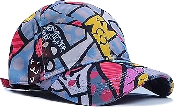 Baseball Cap, Unisex Sports Hat with Urban Art Design, Multi Color Print