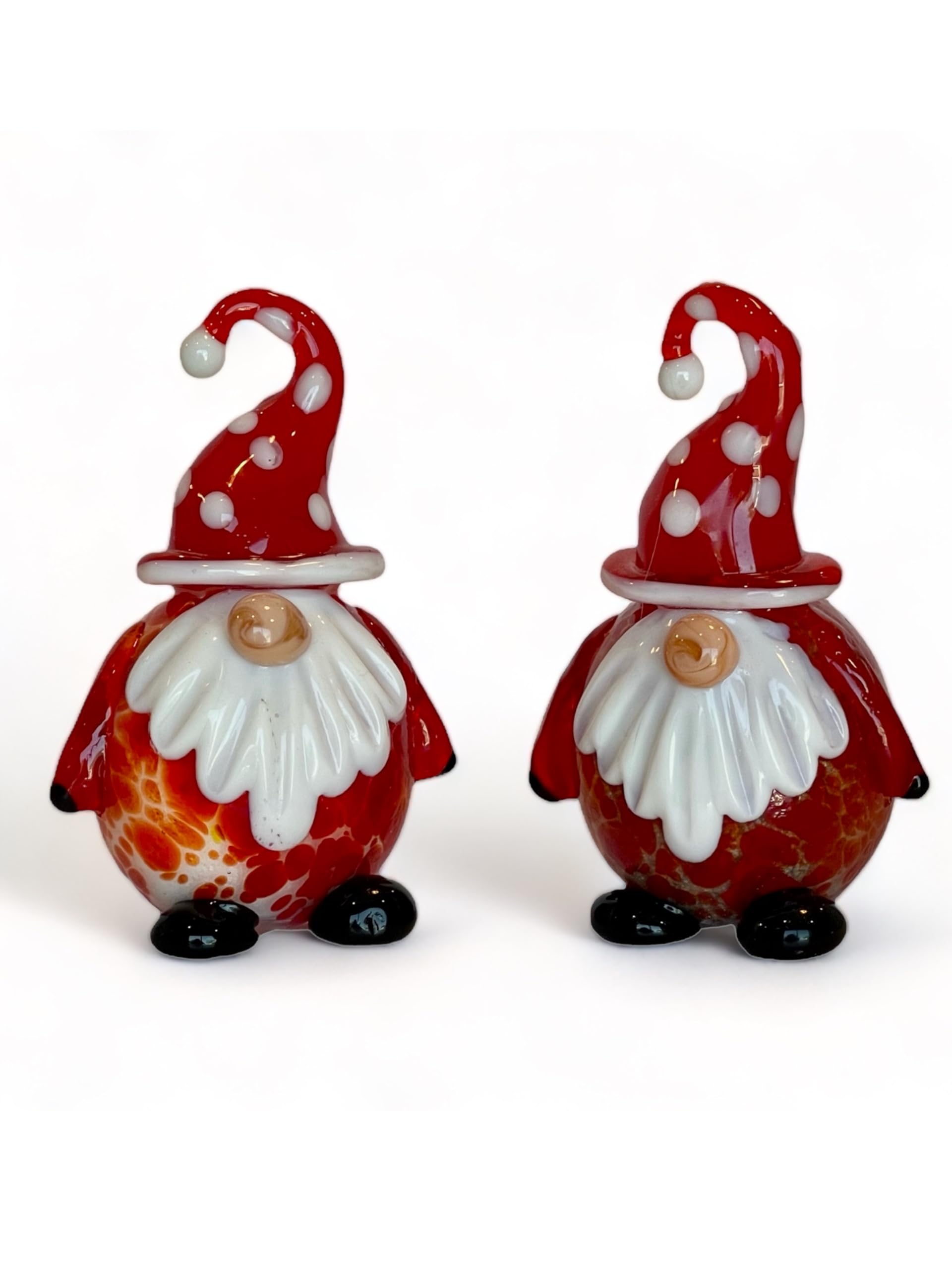 Gnome de Noël salière poivrière miniature en verre soufflé l'idée cadeau de table idéale