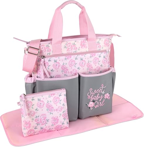 Bolsa de pañales de dinosaurio cruzada con cambiador para bebé, juego de bolsa de pañales de 3 piezas