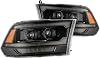AlphaRex 09-18 Ram 2500 LUXX LED Proj Headlight Plank Style Alpha Blk w/Activ Light/Seq Signal/DRL