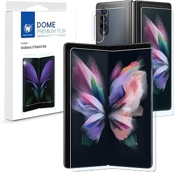 Whitestone Dome [1SET 3PCS] for Galaxy Z Fold 3 Premium Film Screen Protector Anti-Shock,HD Clear,Self Healing EPU Film for Galaxy Z Fold 3