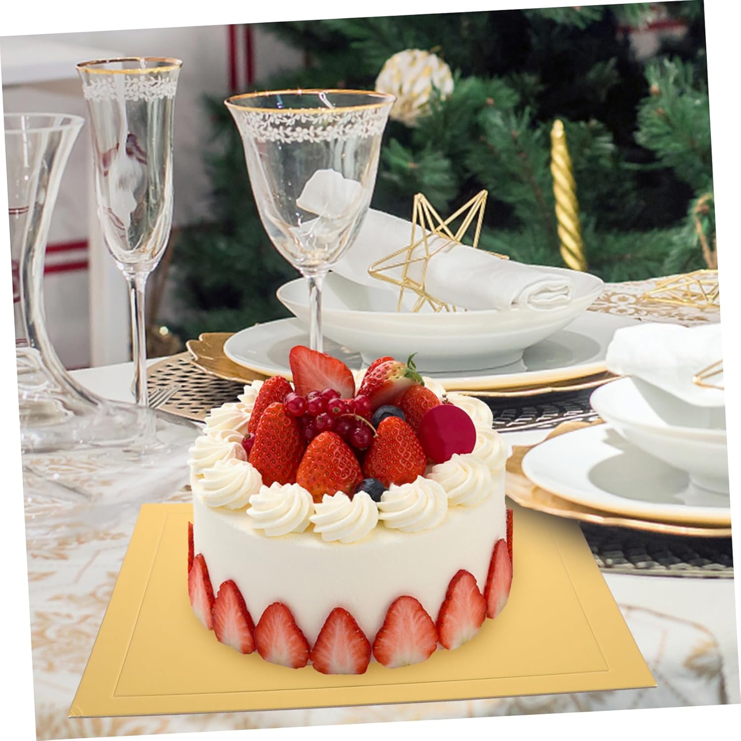 10pcs Square Cake Boards Sturdy Cardboard Base for Baking for Weddings Birthdays and Events Prevents Cake Damage Grease Resistant