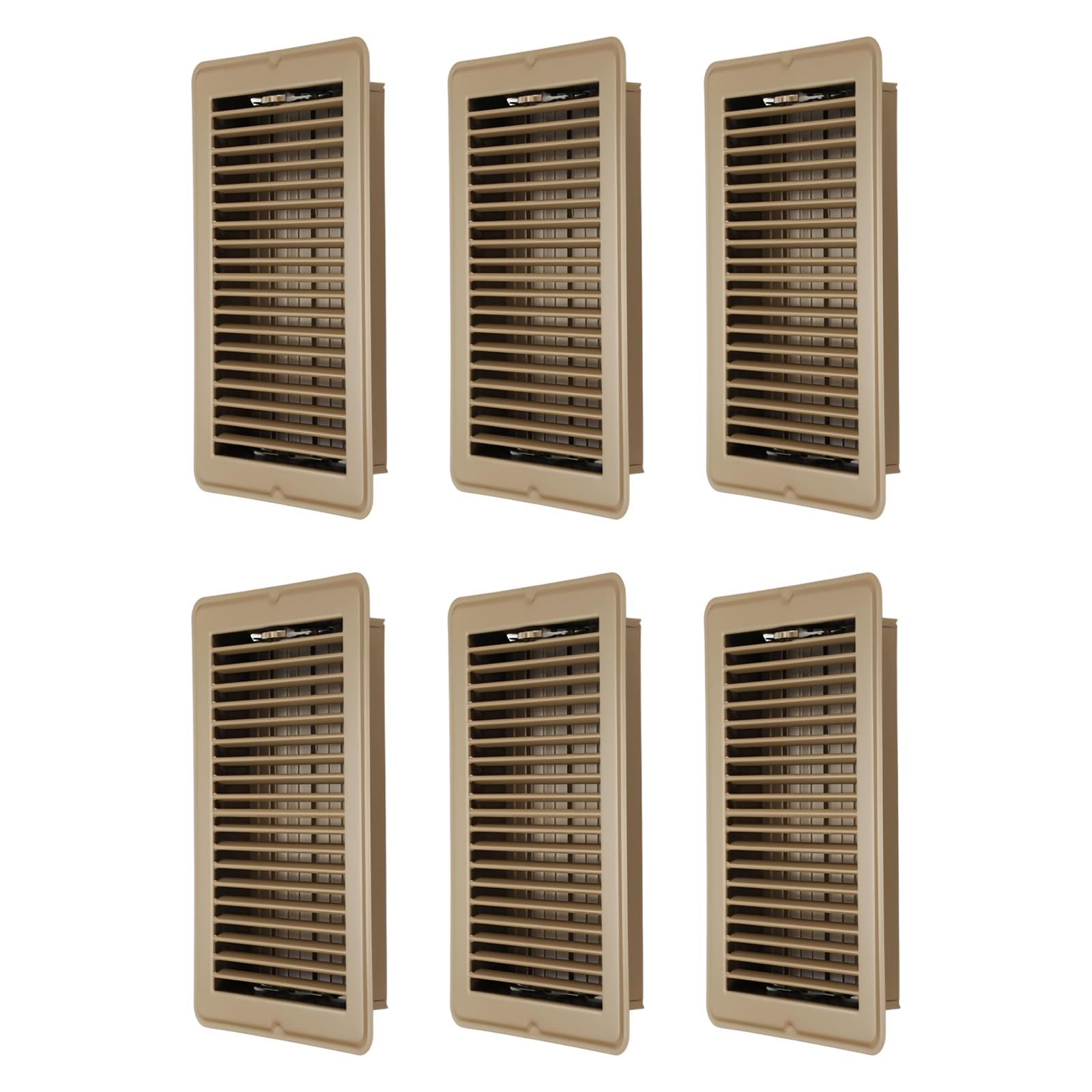 Steel Floor Register Grilles 4X10 Inches Strong Vents Metal Floor Vent Covers Heavy Duty Air Grates for HVAC Use Rustproof Register