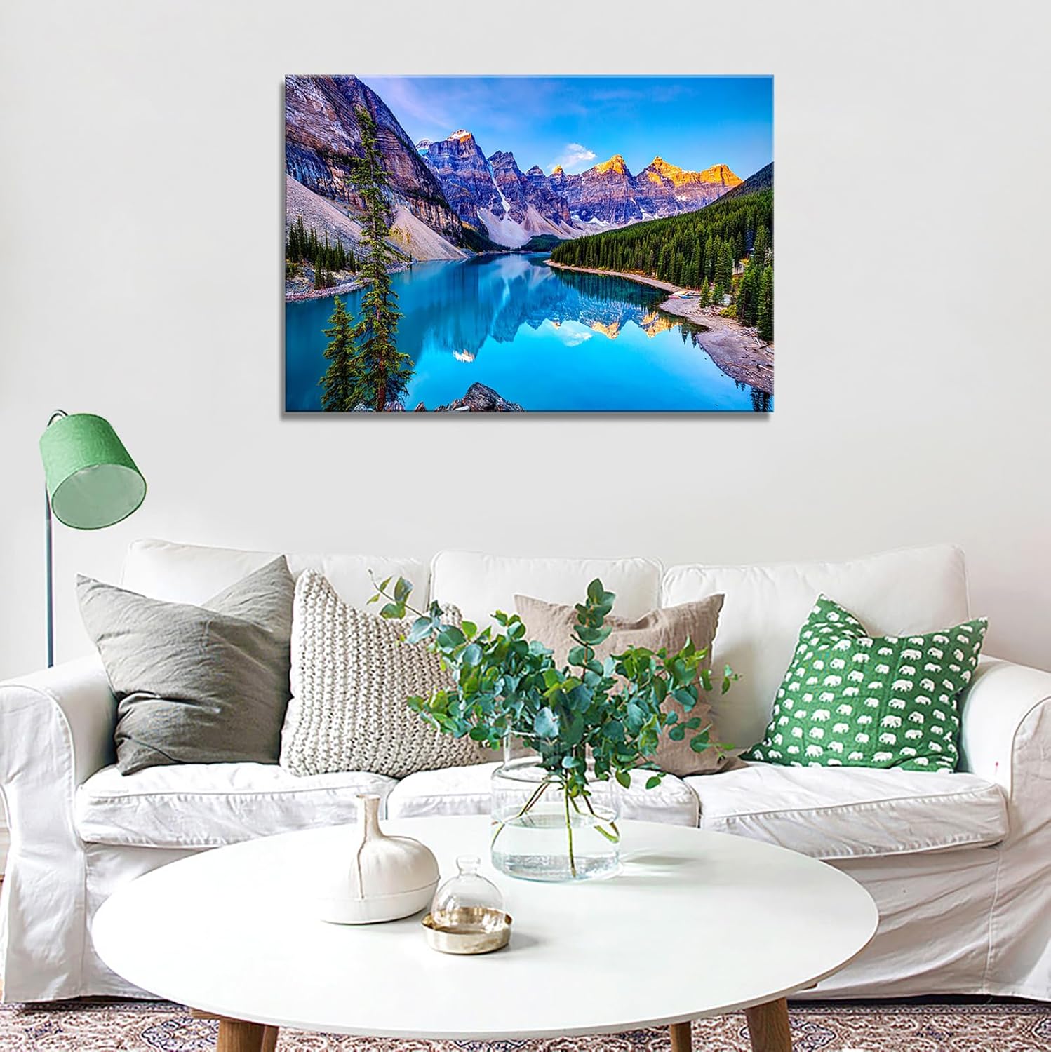 DZL Art S73269 Mountain and Lake Nature Landscape Wall Art House Wall Decoration Set Home Art Picture Home Bedroom Living Room Decoration Kitchen Office Wall Decor