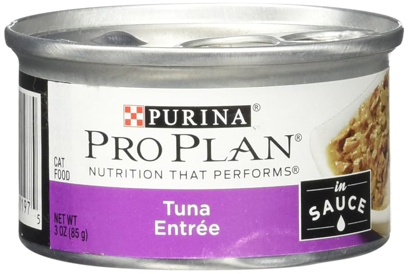 Ração úmida para gatos adultos Purina Pro Plan, patê de atum em molho, 100 g