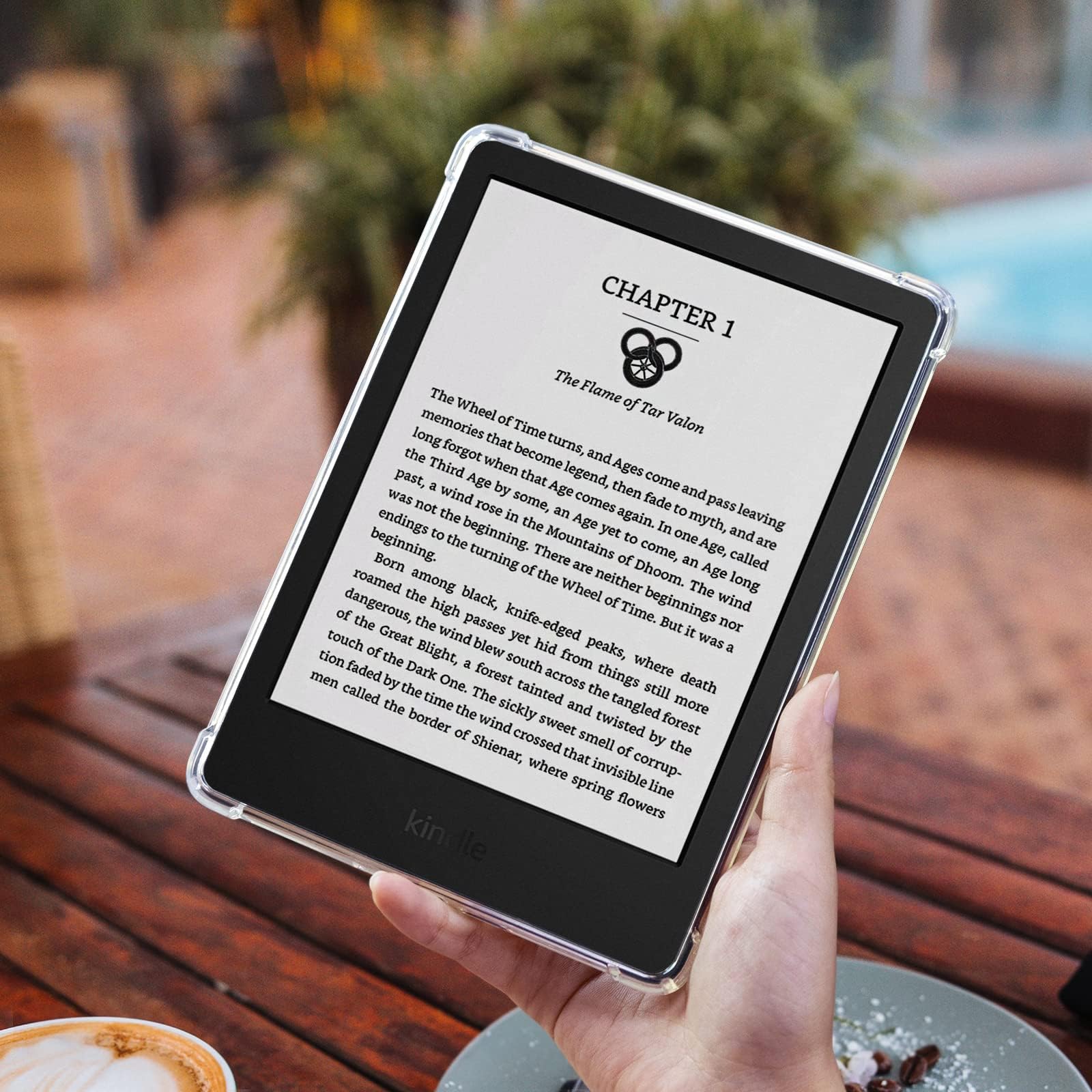 CoBak Étui pour Kindle - Étui Transparent pour Le 6" Nouveau Kindle 11e génération 2024 (Modèle RS23CV) / 2022 (Modèle C2V2L3) - Dos en Silicone léger et résistant aux Rayures