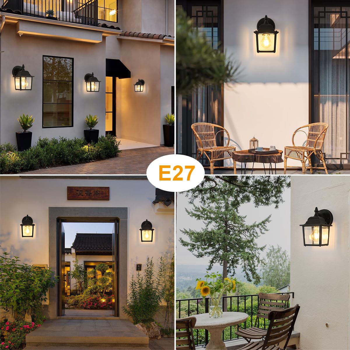 Lámpara De Pared Para Exteriores, Aplique Decorativo Para Patio, Porche, Pasillo, Jardín, Puerta Principal, Iluminación De Paisaje