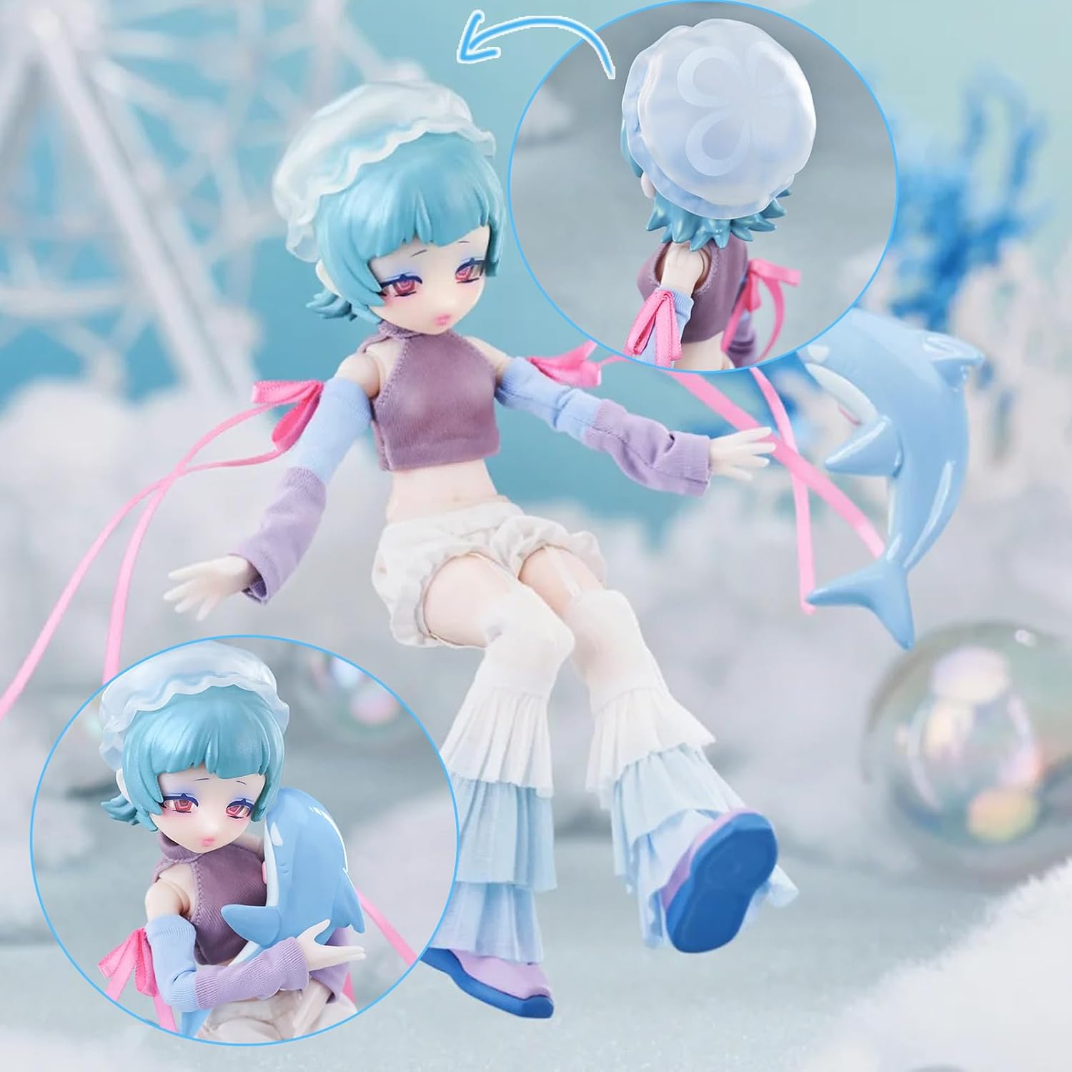 BEEMAI Eve-Lynna Dream Paradise Series Single Box (Contains 1 Figure), 1/12 MJD Blind Box Cute Figures Collectibles Birthday Gift