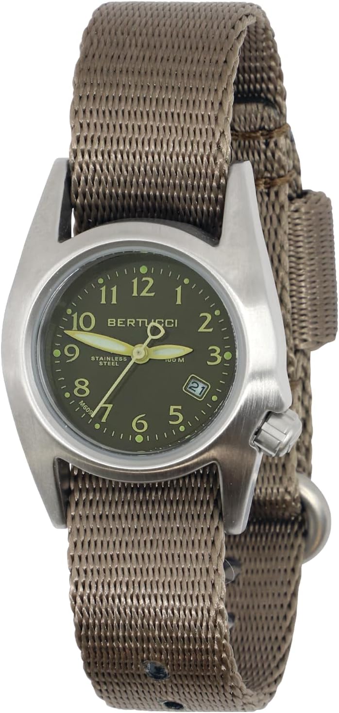 BertucciM-1S Women's Watch - Stainless - Brown Nylon Strap - Brown Dial - 18006