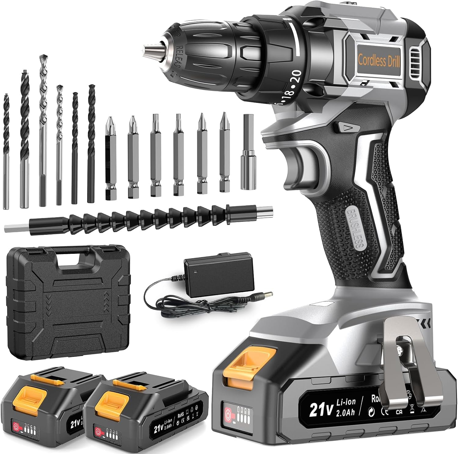 DYJPOW 21V brushless cordless drill driver