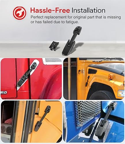 Miniatura 5 de 315-5502 315-5503 Kit de pestillo de capó resistente para Kenworth T170, T270, T330, T370, T660  Peterbilt 325, 335, 337, 340, 348, 384, 386, 567,