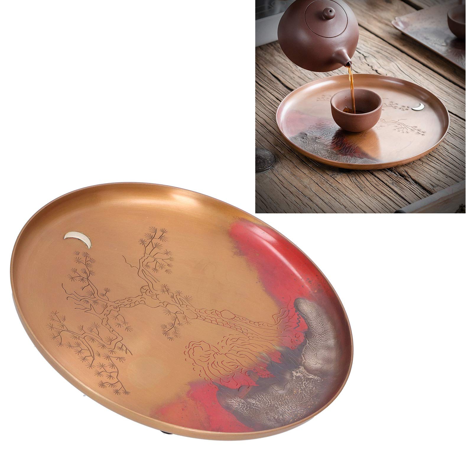 Amazon｜サービングプラッター - センターピーストレイ - 赤銅素材