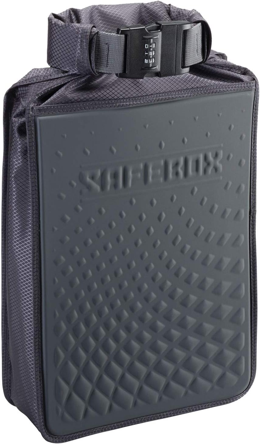 Lewis N. Clark Safebox Portable Safe with Anti Theft Combination Lock and Slash Resistant Material to Protect Wallet, iPhone and Valuables at the Beach, Pool, Camping + Hotel, Medium