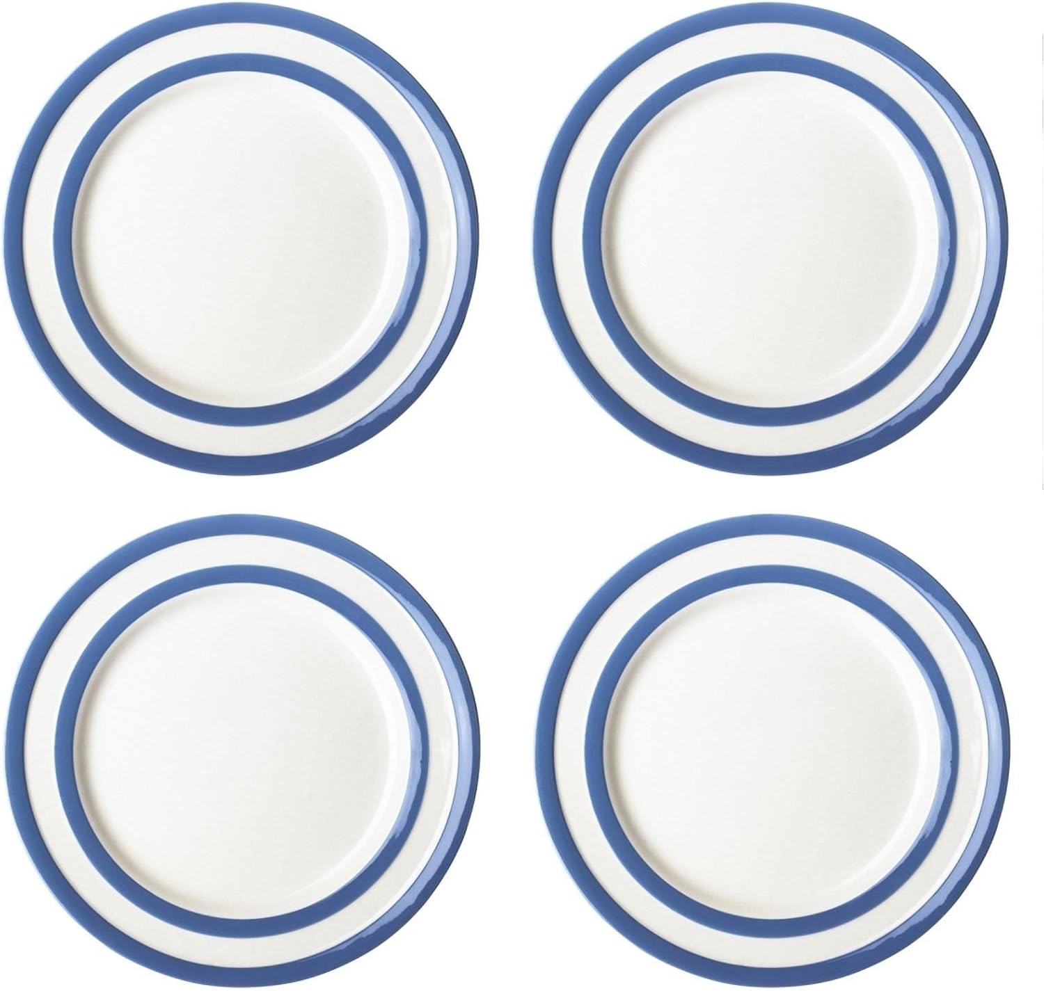 Cornishware Blue and White Stripe Set of 4 Side Plates 7