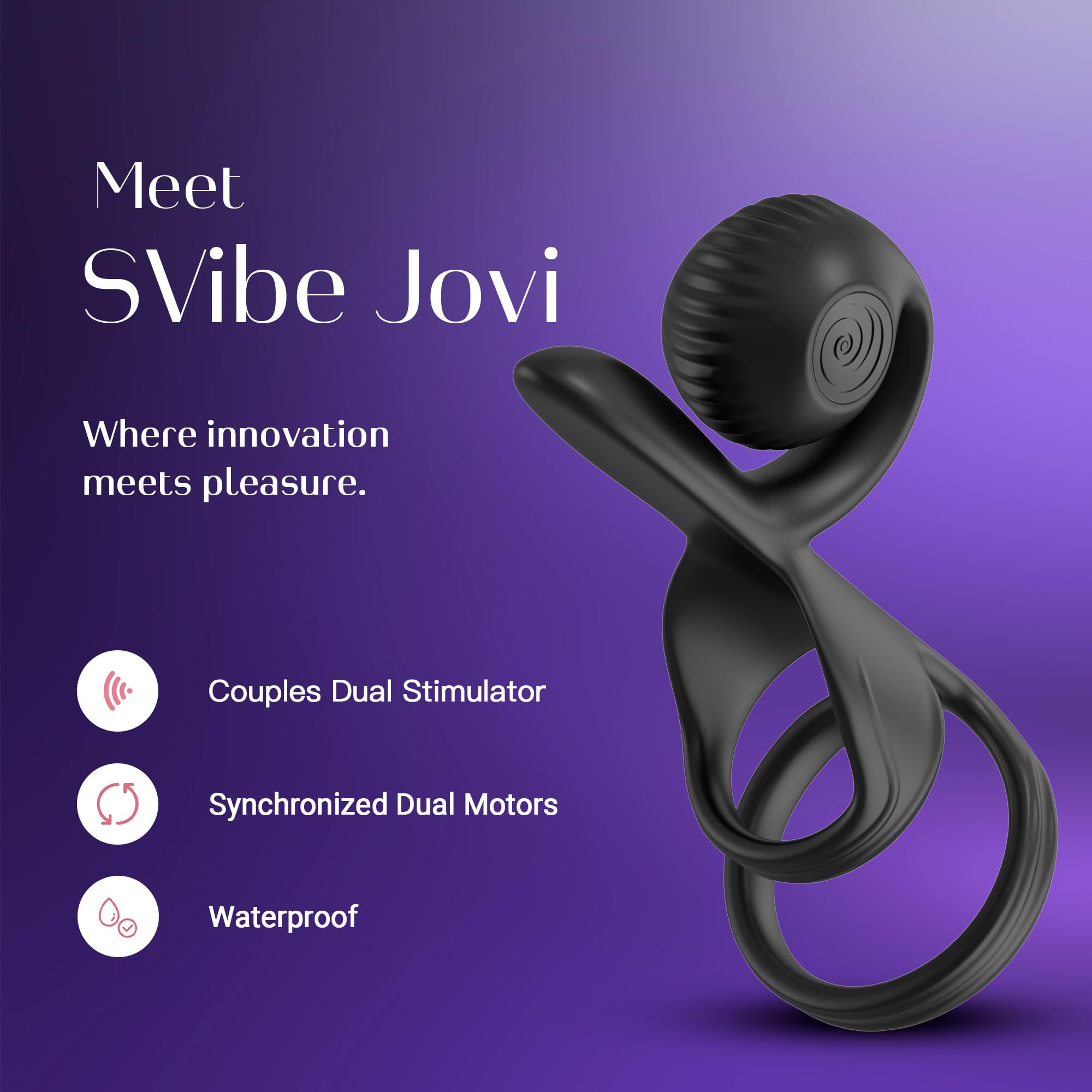 SNAIL VIBE - JOVI COUPLES RING TELECOMANDO NERO