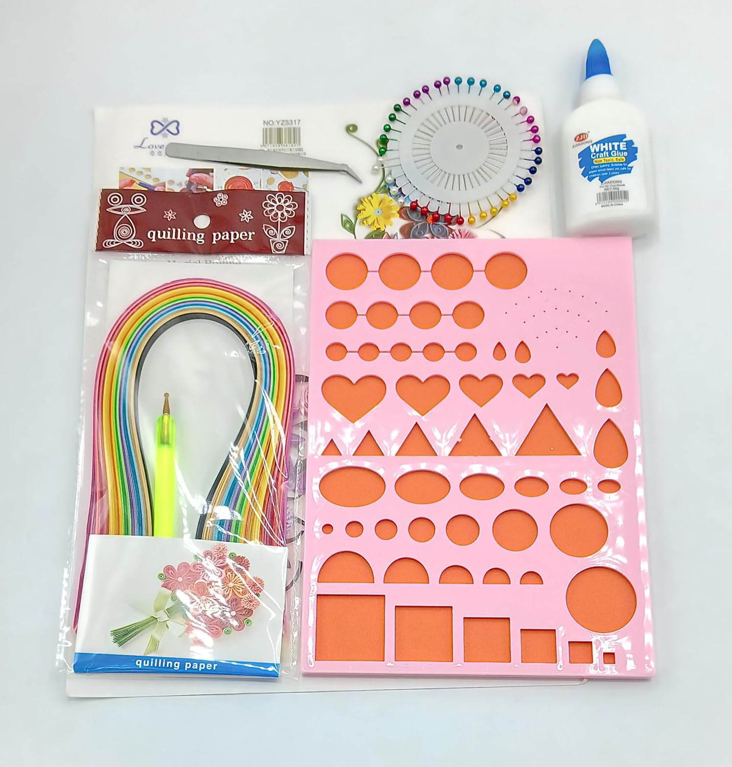 2HEET 5in-1 Paper Quilling Craft Kit with Board, Tweezer, Slotted Pen, Double-Sided Needle, Glue, 100 Color Strips, Craft Card Kit - Complete DIY Art & Handcraft Set for All Ages (B0DH2HT2BS) Amazon Price History, Amazon Price Tracker