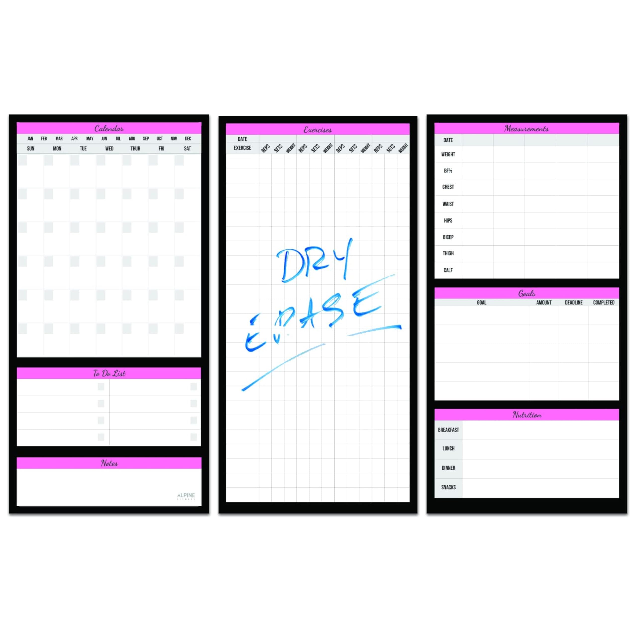 Weekly Planner Pad - Notepad Scheduling System - Dry Erase Board, Task List, and Calendar - Planning Poster for Time Management, Workout, Exercise,