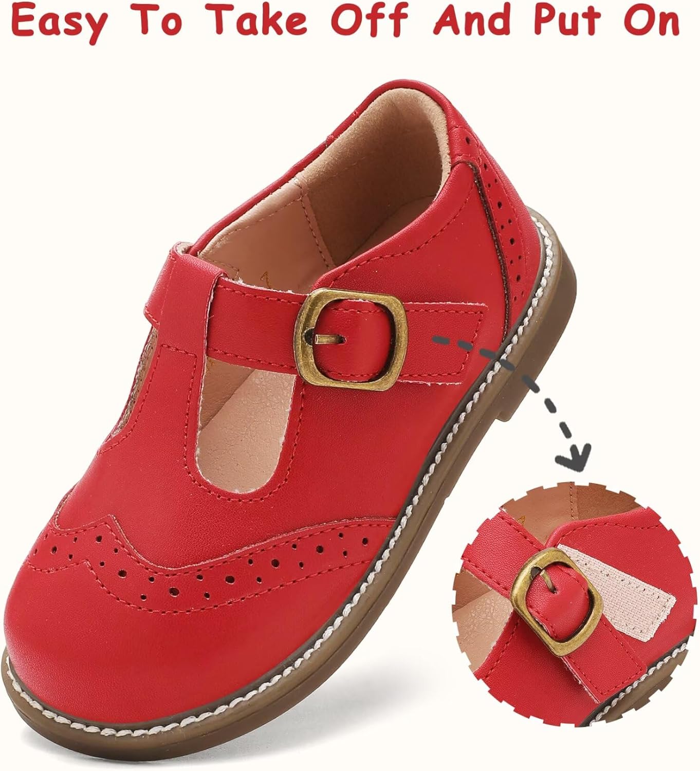 Toddler Girl Mary Jane Flat Dress Shoes - Image 3