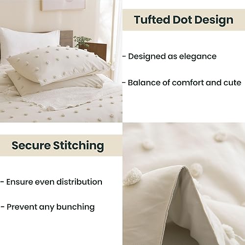 Miniatura 4 de Paxrac Dreamy - Juego de edredón de lavanda tamaño Queen, juego de cama de 3 piezas, ropa de cama ligera lila, edredón de microfibra suave y