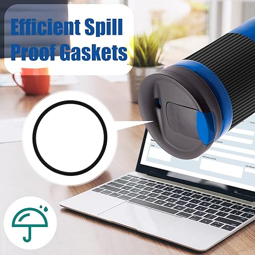 Miniatura 3 de 6 juntas de repuesto compatibles con taza de viaje Contigo Snapseal Byron de 16 y 20 onzas, sellos de goma a prueba de fugas, juntas de tapa de