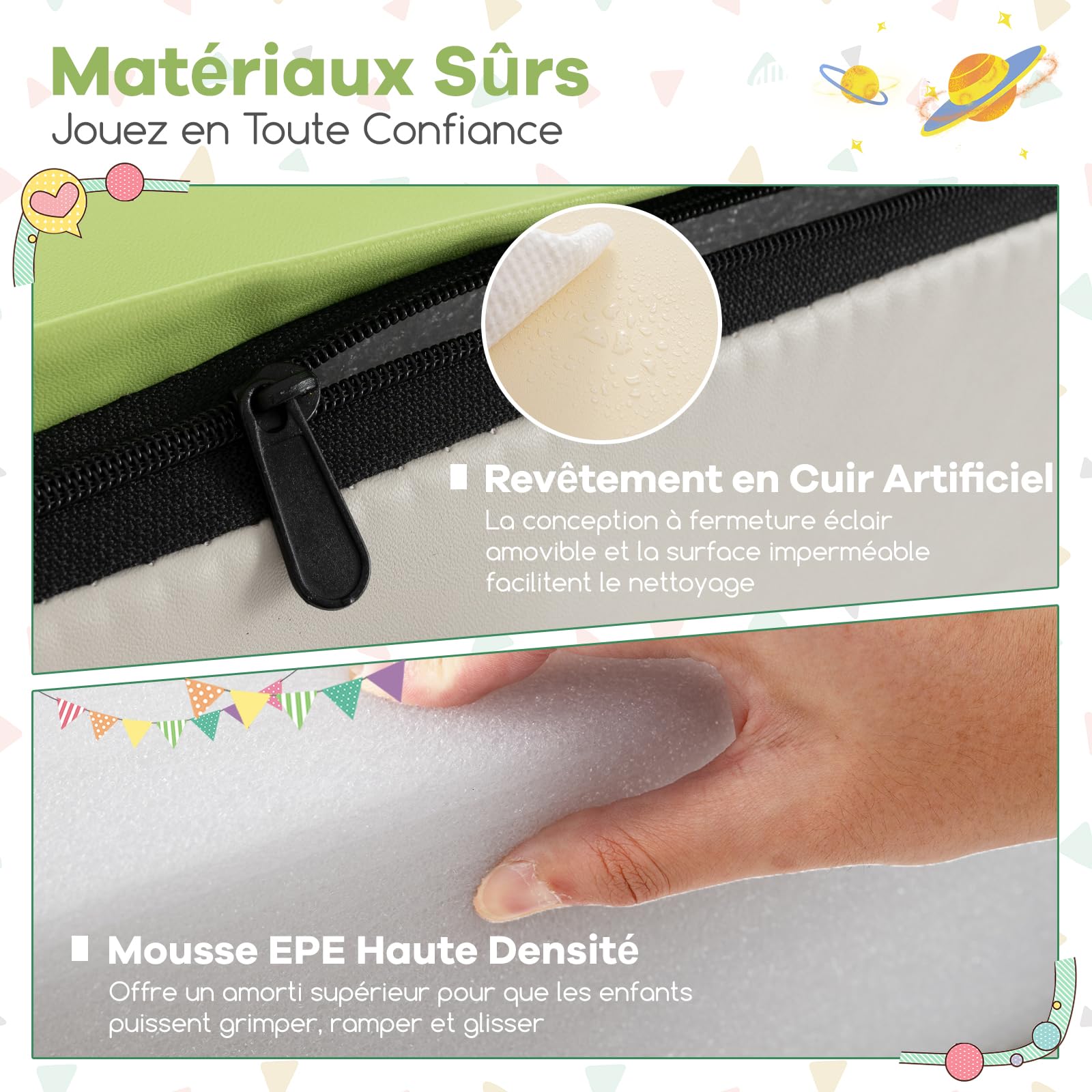GOPLUS 4 Pcs Parcours de Motricité Bébé, Module Moticité en Mousse EPE, Revêtement en Simili Cuir, Convient pour Enfants 3 Ans+, Jouets Montessori pour Grimper, Ramper (Rose)