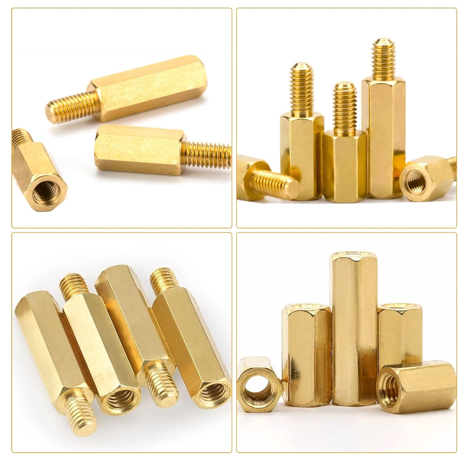 910pcs M3 Spacer Hex Spacer Sleeves Board/Boards Male Female Threaded Standoffs Screws Nuts Brass Hex Screw Nut Assortment Kit for Motherboard - Image 3