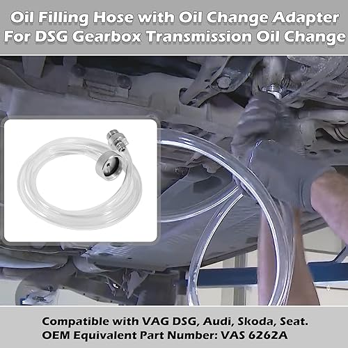 Miniatura 2 de Manguera de llenado de aceite compatible con VAG DSG VW Audi, repuesto para kit de cambio de aceite de caja de cambios VAS 6262A con adaptador de