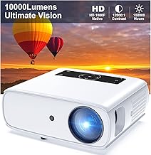 HOPVISION Portable Projector, 4K Projector Supporto Home Theater, 9500Lumens Full HD 1080P Bluetooth Projector, Mini Projector Compatible with Fire Stick/Smartphone/PS5/HDMI